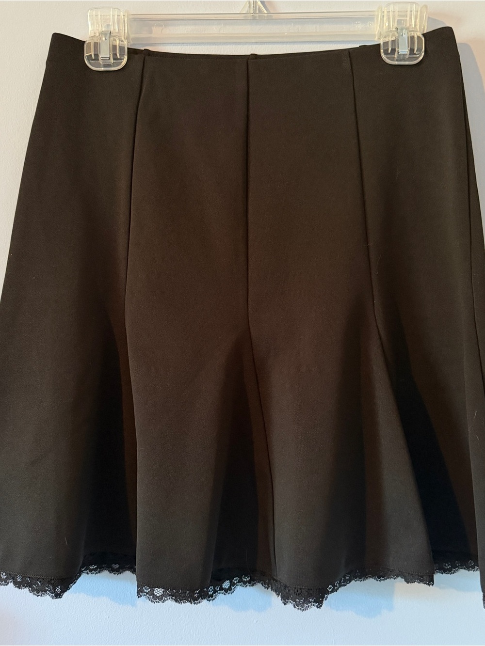 Express Black Stretch A-line Skirt